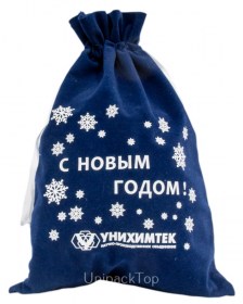 Подарочные мешочки c новогодним корпоративным логотипом фото