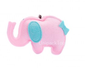 Розовый слон из ткани фото