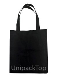 Черная холщовая сумка под нанесение логотипа фото