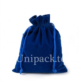 Подарочные мешочки,изготовленные из синего бархата фото